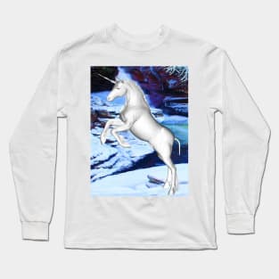 Unicorn in the Snow Long Sleeve T-Shirt